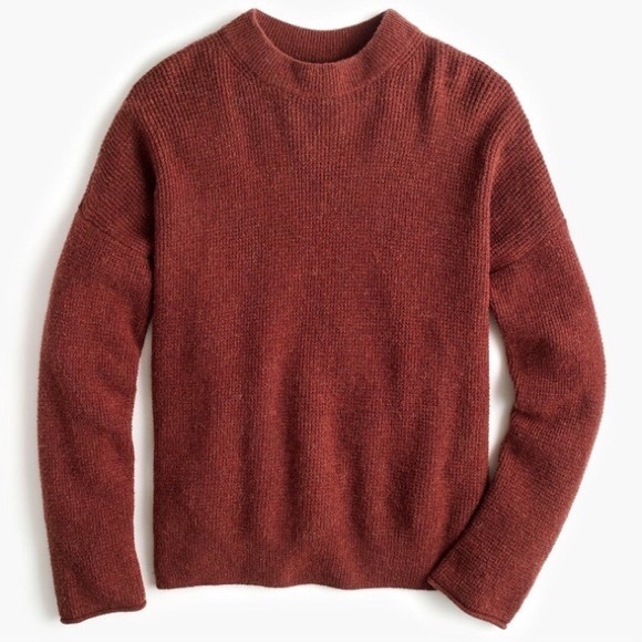 J. Crew Sweaters - J Crew Point Sur Button Back Waffle Sweater Sienna